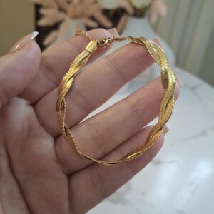 BRACELET TRESSE Doré