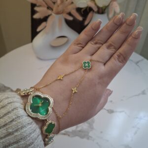 DUO MONTRE + GOURMETTE Van Cleef Dorées