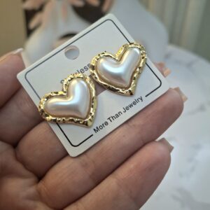 BOUCLES WHITE HEART Dorées