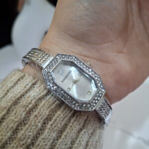 SWAROVSKI Avec Perles Octagone Silver