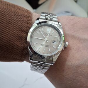 ROLEX Ronde Silver + Dateur
