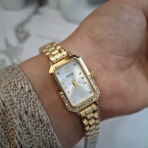 IEKE Rectangle Gold avec perles