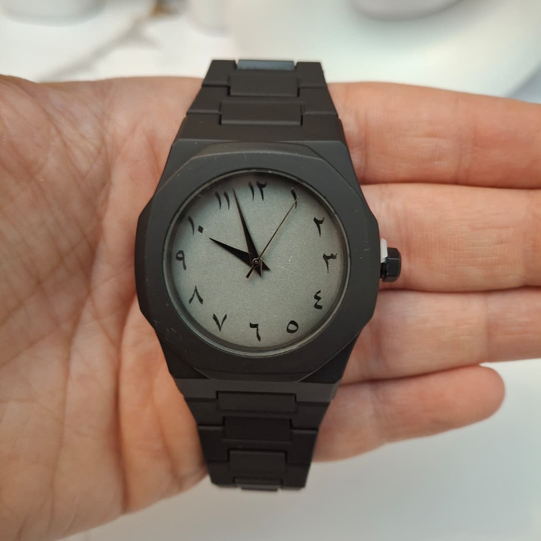 Montre Ronde Bracelet Noire - الصورة 2