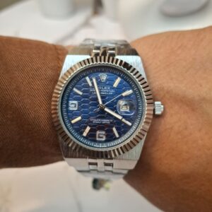 ROLEX Ronde Silver + Dateur