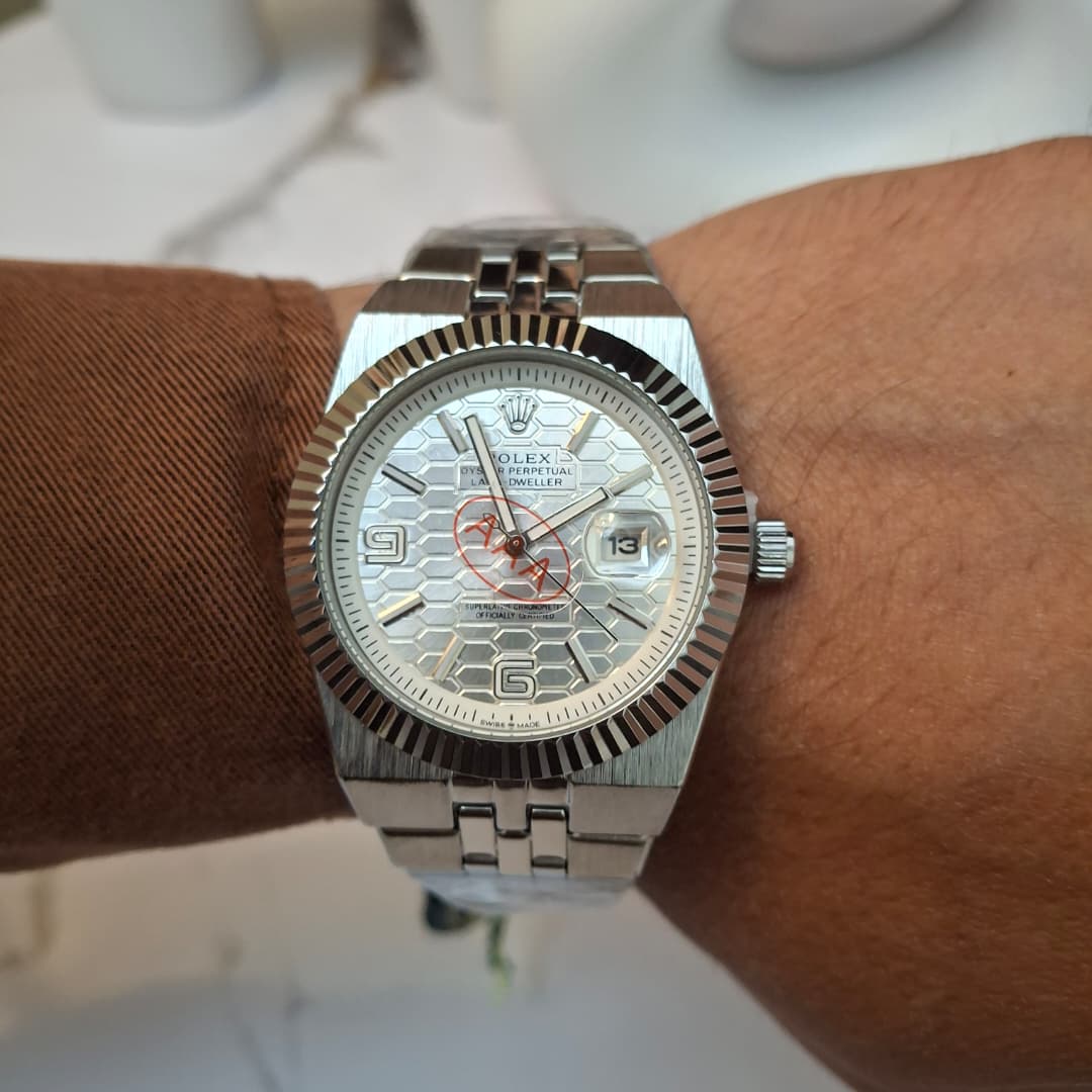 ROLEX Ronde Silver + Dateur