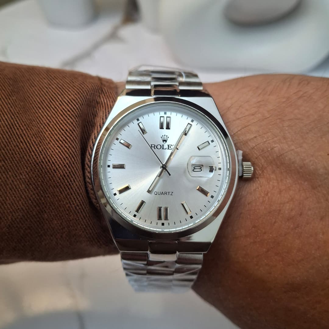 ROLEX Ronde Silver + Dateur